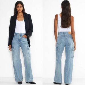 Aritzia Denim Forum The Farrah Hi-rise Cargo Jeans